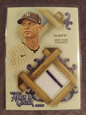 2020 Topps Allen & Ginter J.A. Happ New York Yankees Relics Card #FSRA-JH 💎