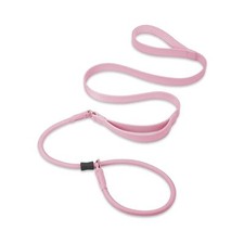 Slip Lead Dog Leash, Dog Training Leash with Double Handle, Soft Leather Nylo...