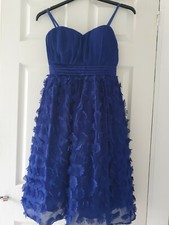 Little Mistress Size 12 Party/prom Dress Elasticated Back Cobolt Blue NWT