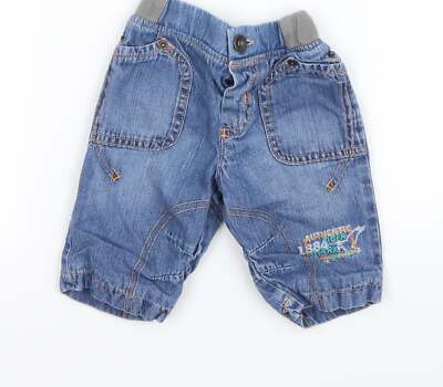 Jungen blau Baumwollmischung Hose Outfit/Set Größe 0-3M