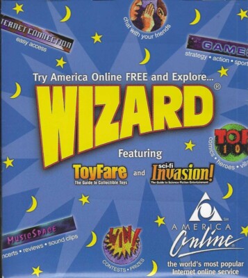2 AOL WIZARD 97 VERSION 3.0 INSTALL DISKS FLOPPY SDCC TOYFARE & SCI-FI INVASION