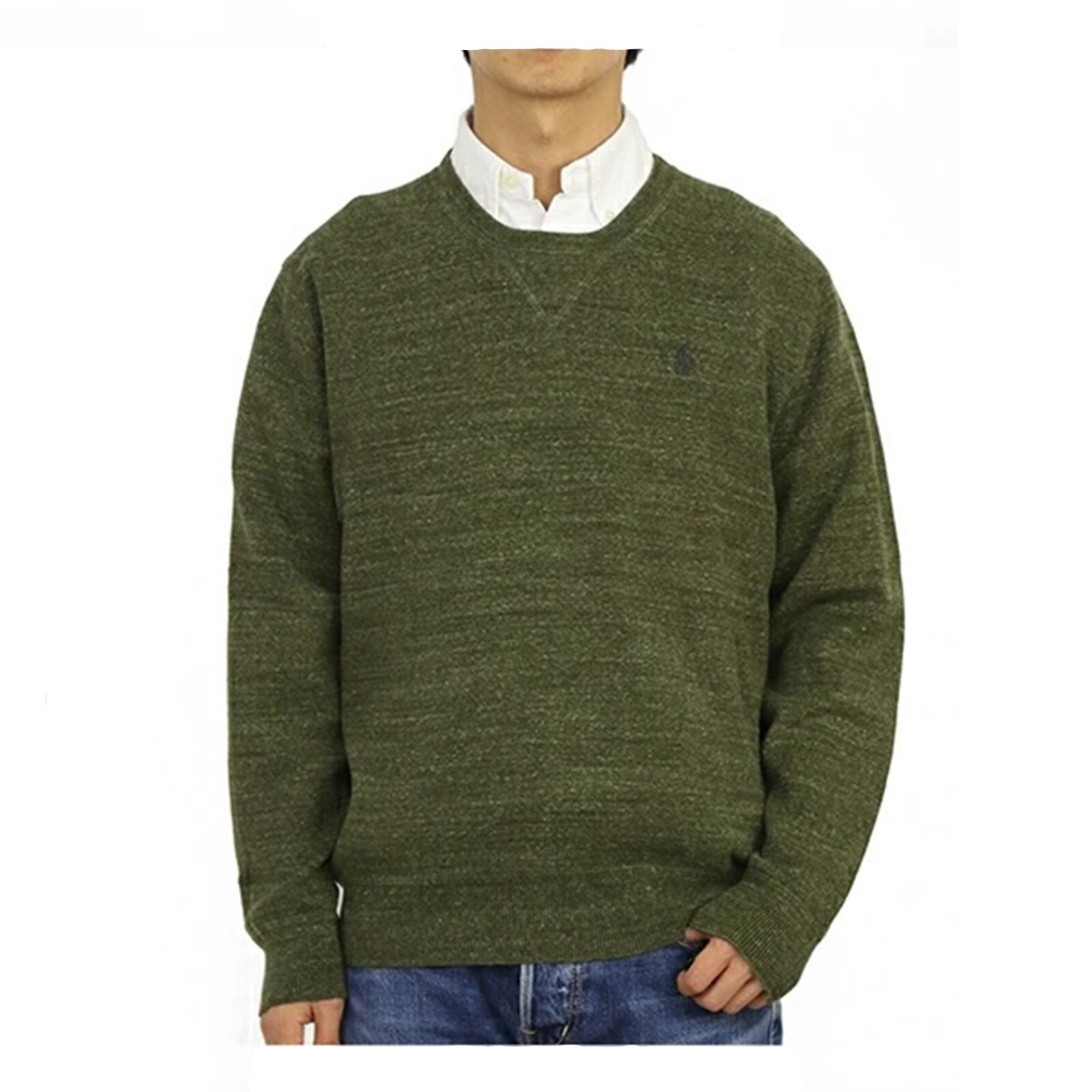 Пуловер Polo Ralph Lauren, свитер с круглым вырезом, толстовка с вышитым V-образным вырезом - Зеленый -