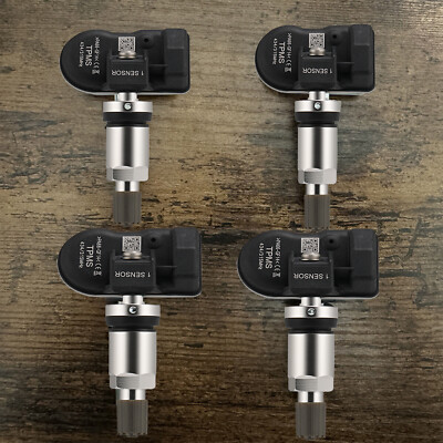4X ALL IN 1 Universal Programmable TPMS Sensor 315&433MHz METAL Stem