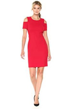 Women's Tommy Hilfiger Cold-Shoulder Sheath Dress/ Scarlet /Size 8, NWT TD6C272F