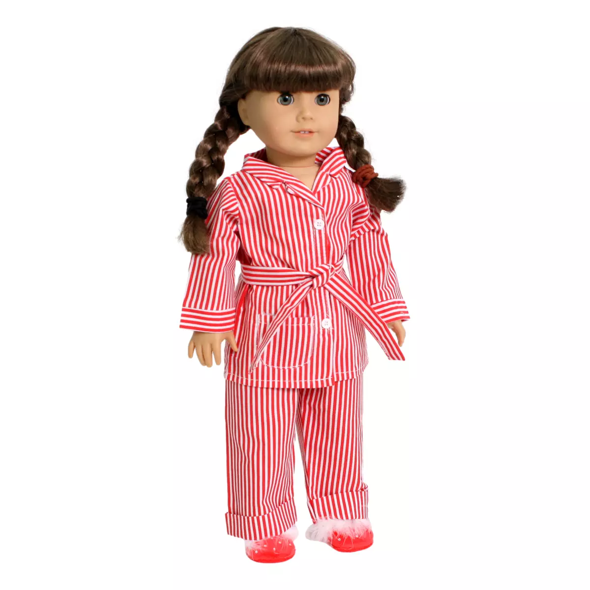 Molly's Red Striped Pajamas 18 Doll Clothes for American Girl Dolls