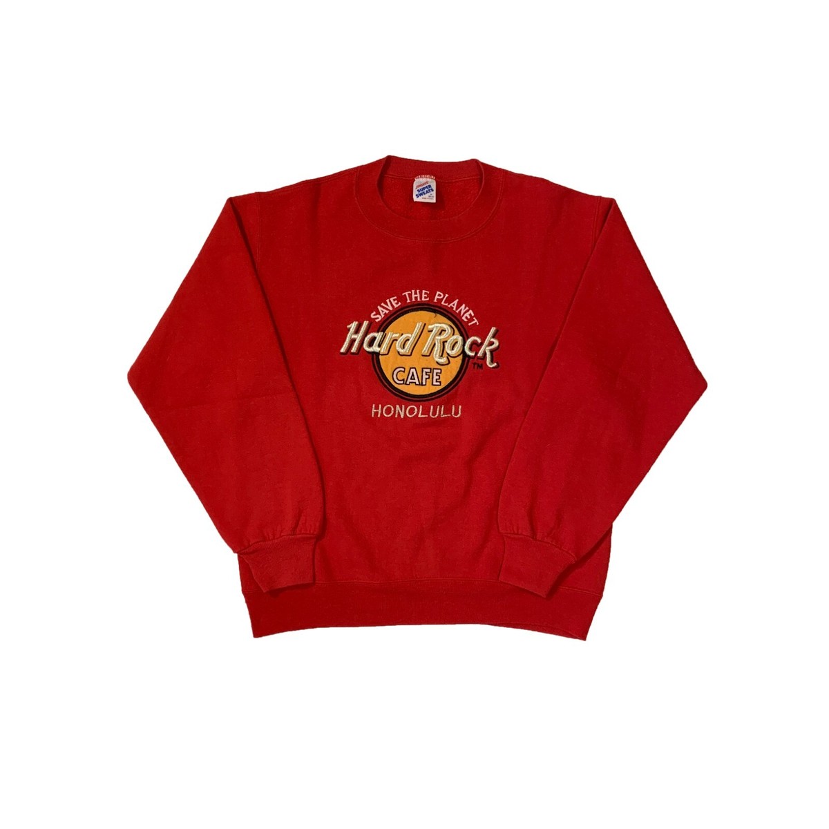 Vintage 90s Hard Rock Cafe Honolulu Save The Planet Sweatshirt Big