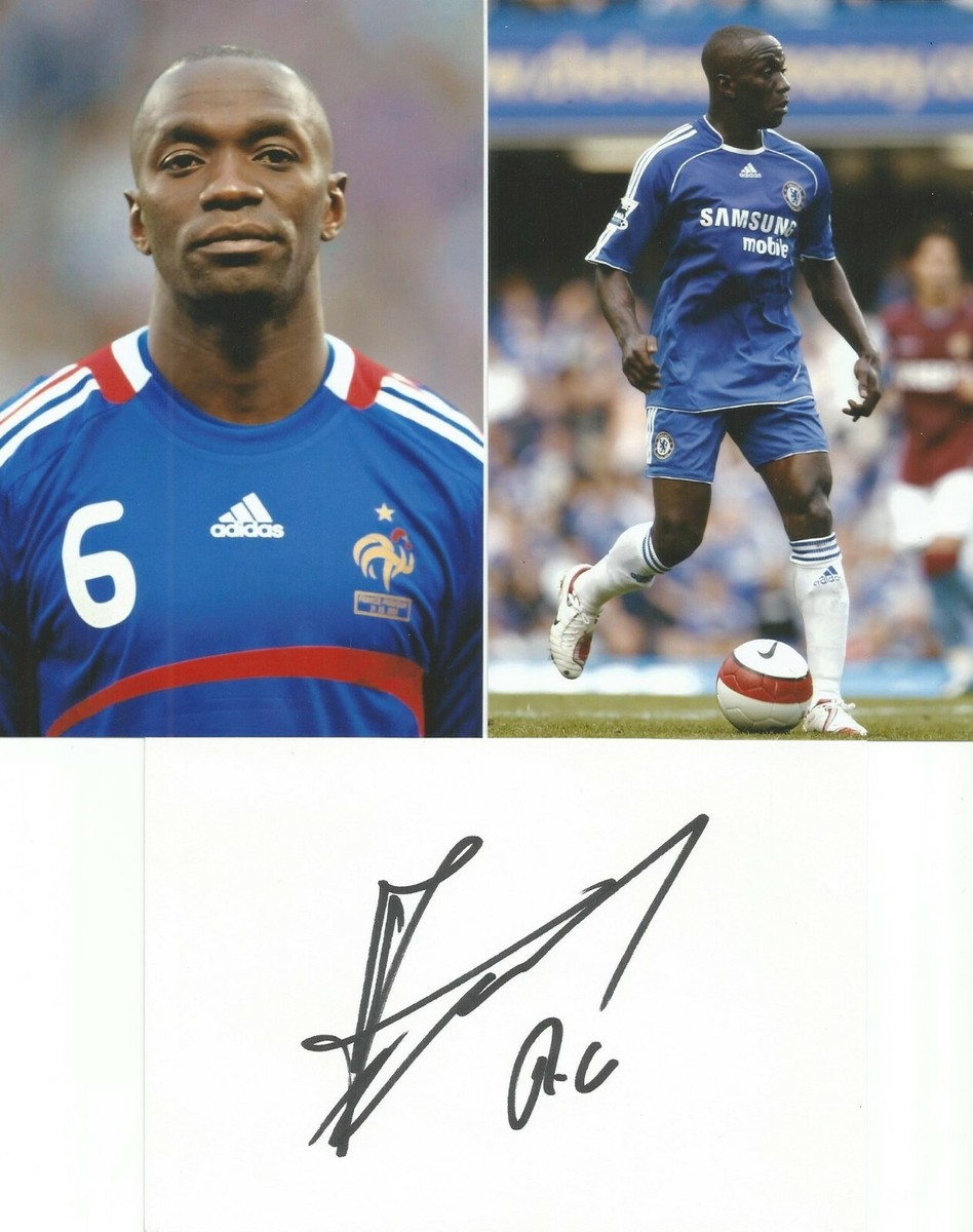 CHELSEA/FRANCE* CLAUDE MAKELELE SIGNED 6x4 WHITECARD+2 UNSIGNED