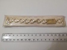 BRACCIALE VINTAGE IN ACCIAIO INOX COLOR ORO ANSA 18 MM UNISEX