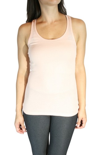 Active Basic Scoop Neck Racerback Stretch gerippt massiv Tank Top - Bild 8 von 19