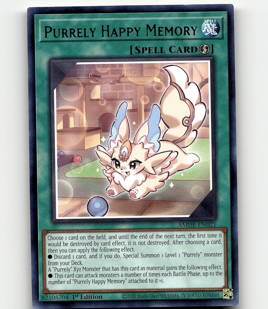 Yugioh Purrely Happy Memory Amazing Defenders Rare | eBay