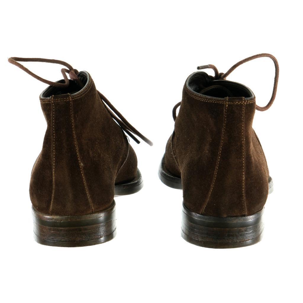 Canali Burgundy Suede Desert Boots 42.5 EU CANALI Ankle Boots Desert Dark Brown Suede Leather Sz. 9.5  main image 4
