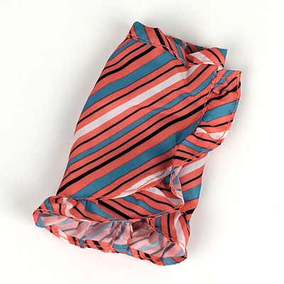 Mattel - Creatable World - DC-220 - Blue Orange White Striped Ruffle Skirt Only