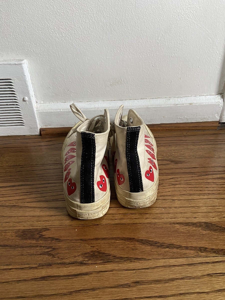 CDG Play Converse Chuck Taylor All Star 70 Multi Heart White