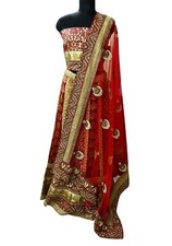 Indian New Heavy Pure Silk Hand Embroidered Designer Sabyasachi Lehenga 3pcs Set