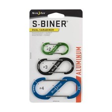 Nite Ize S-Biner Dual Clip Aluminum, 3 Pack Mulit Color