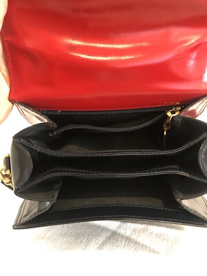 Rare Vintage Franco Moschino Era Bag Purse Red Black Heart