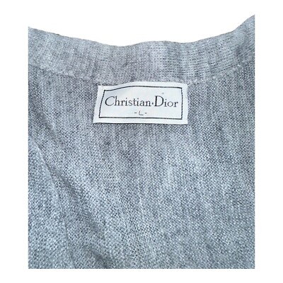 クリスチャンディオール Vintage Christian Dior Men's Grandpa Sweater 100% Orlon Acrylic