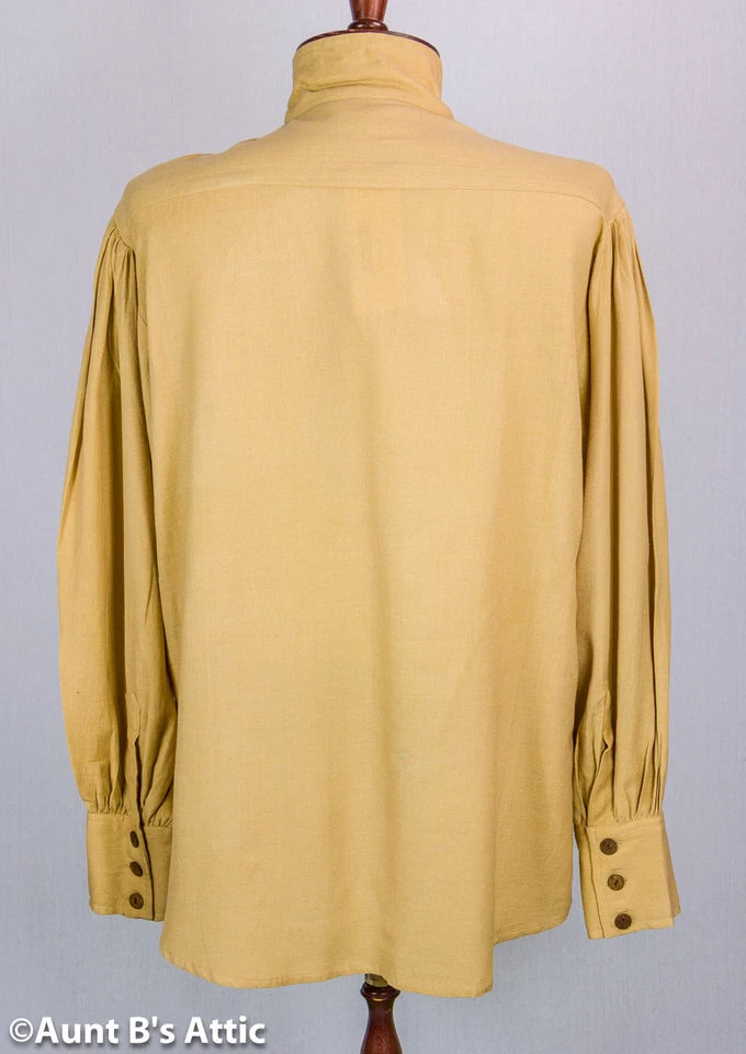 Camisa Disfraz Steampunk Victoriana Siglo XVIII-XIX Para Hombre Algodón Tostado/Lino Foto 2 de 2