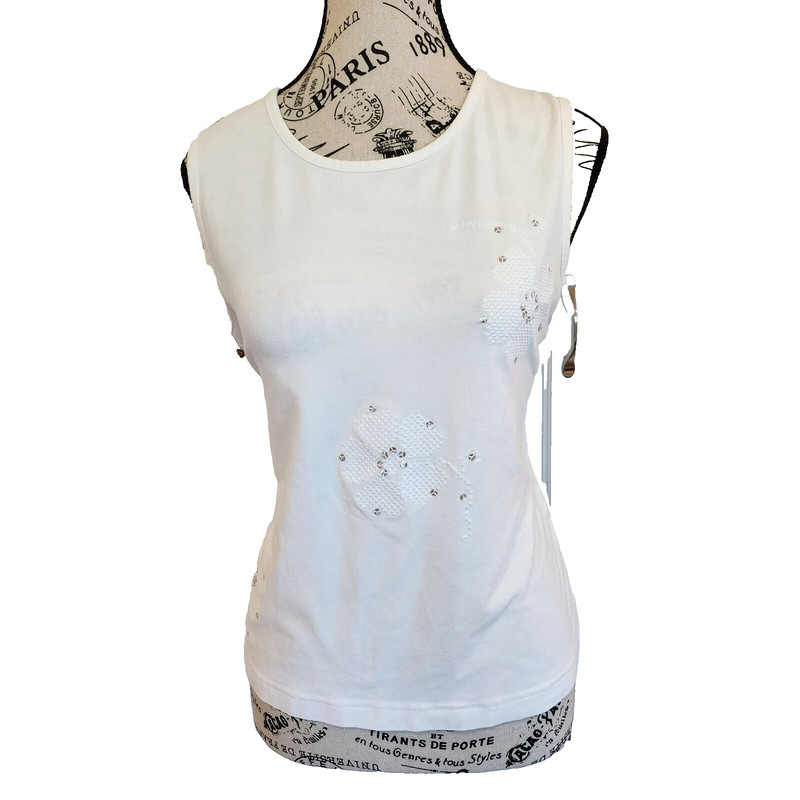 CHRISTOPHER & BANKS white shirt blouse- size L