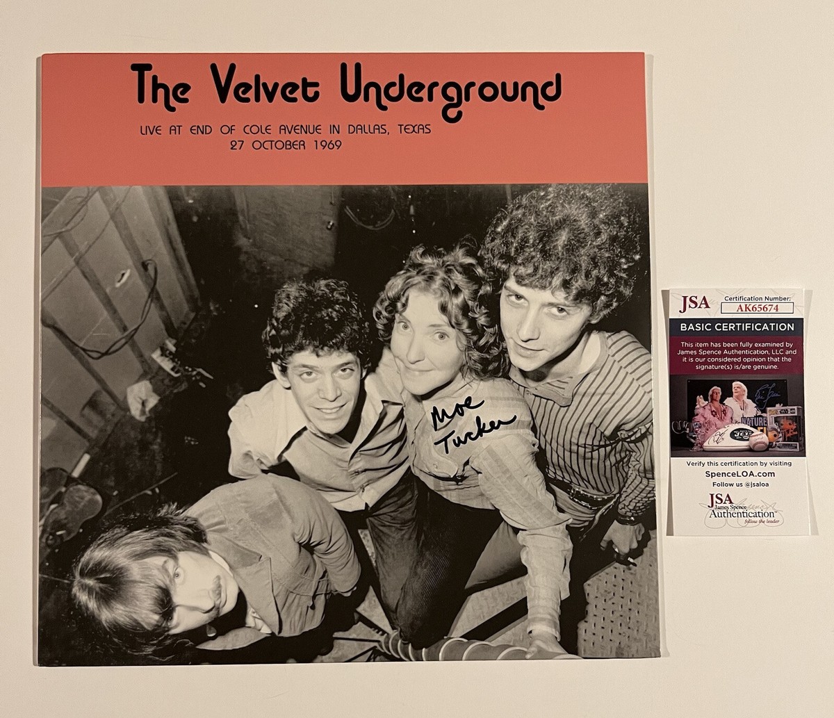 MOE TUCKER SIGNED THE VELVET UNDERGROUND VINYL RECORD (MAUREEN