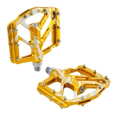 Wellgo B252 Flat Pedals Low Profile Design , Gold