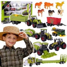 Ensemble tracteur Malplay jouets avec accessoires machines agricoles pour enf...