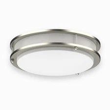 LED Ceiling Light 4000K Flush Mount Fixture Dimmable Double Ring 10"/12"/14"