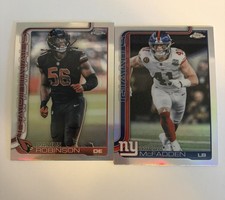 2025 Topps Chrome Football Micah McFadden And Darius Robinson Refractor NFL
