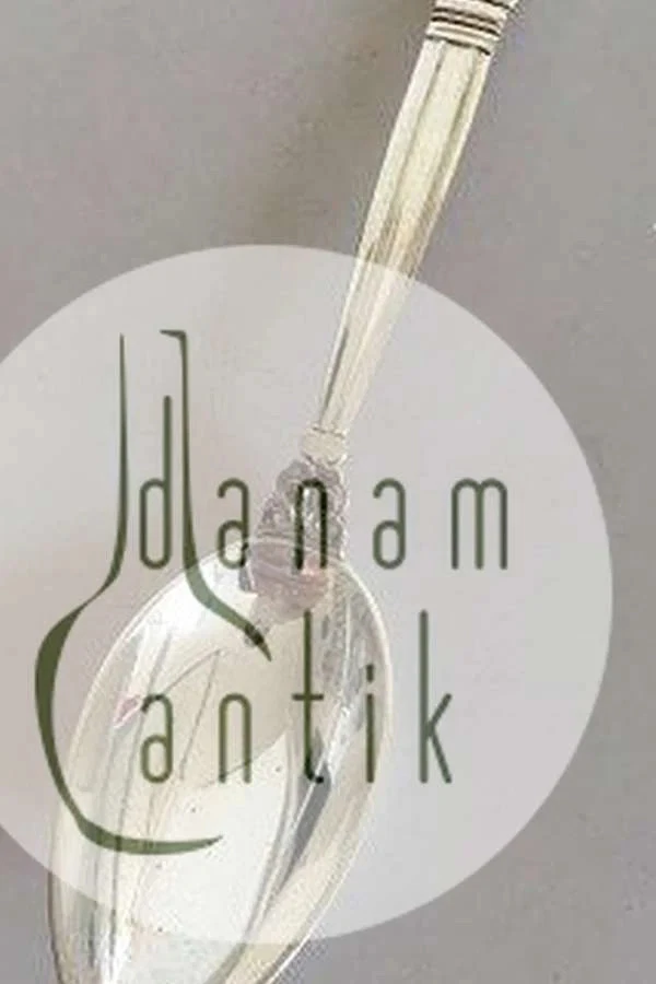 Cuchara de postre Georg Jensen bellota plata de ley n.º 021 Foto 2 de 4