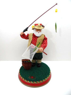 Gemmy Industries North Pole Productions Fishing Santa Musical Animated
