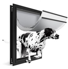 Extra Large Dog Door for Exterior Doors, Heavy Duty Aluminum Doggy Door for E...