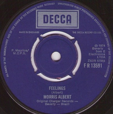 Morris Albert - Feelings - Used Vinyl Record 7 - F6806z