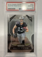 2019 Panini Prizm Hunter Renfrow #357 PSA 10 Rookie Card RC. rookie card picture