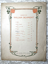 VTH Sheet Music SONGS BY WILLIAM DICHMONT 1922