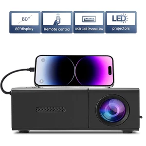 HD 1080P Mini Projecteur LED Accueil Cinéma Bureau portable Projecteur de cinéma