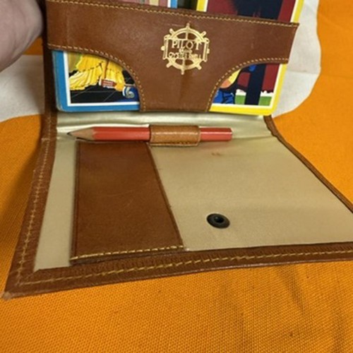Cartera de Cartas de Juego Clásica de Cuero Marrón Doble Baraja de Colección Cierre a Presión - Imagen 7 de 8