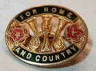 WW2 FOR HOME & COUNTRY PIN WI BADGE HOME FRONT WORLD WAR II
