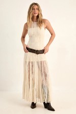 Nastygal Cream Maxi Dress Womens Going Out Dresses