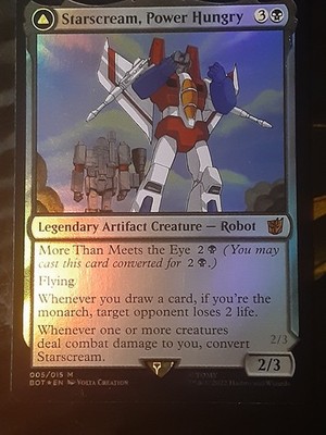 Starscream Power Hungry FOIL , UB Transformers , Near Mint , MTG, FREE SHIPPING