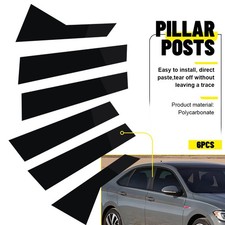 6pcs Black Pillar Post Door Window Cover Kits For 2019-2021 Vw Volkswagen Jetta
