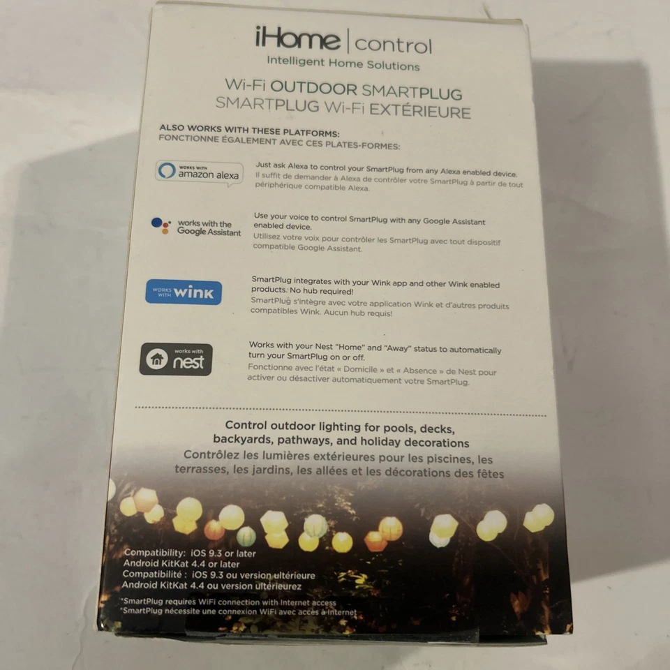 Enchufe inteligente iHome Control Wifi exterior resistente al agua Alexa Google ISP100B Foto 3 de 4