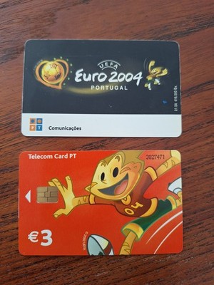 2x Telefonkarten Telecom Card UEFA Euro Portugal 2004 (gebraucht)