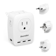 European Travel Plug Adapter, Travel Adapter with 5 USB Ports 3 USB-C and 2...