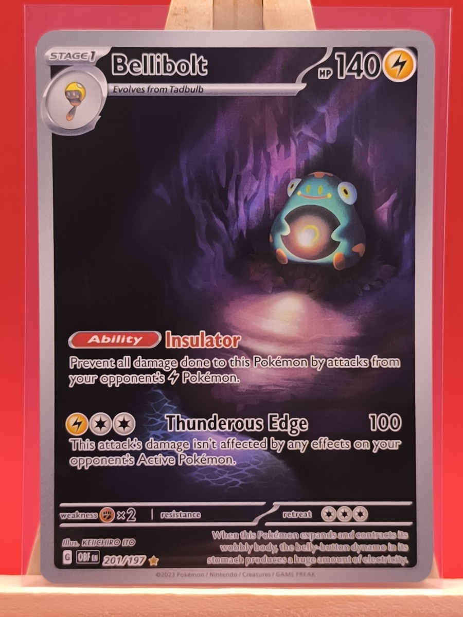 Bellibolt 201/197 Obsidian Flames Illustration Rare Holo Pokemon Card * New | eBay Bellibolt 201/197 Obsidian Flames Illustration Rare Holo Pokemon Card * New | eBay