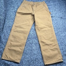 Carhartt B11-BRN Loose Original Fit Carpenter Pants Mens 32x30Brown Duck Canvas