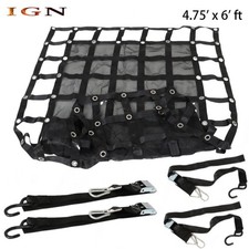 For Pickup Trucks Heavy Duty Cargo Net w/Cam Buckles  S-Hooks 4.75' x 6' FT