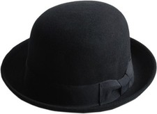 Cool4 UNISEX BOWLER FILZ HUT SCHWARZ Melone Wollfilz WME01