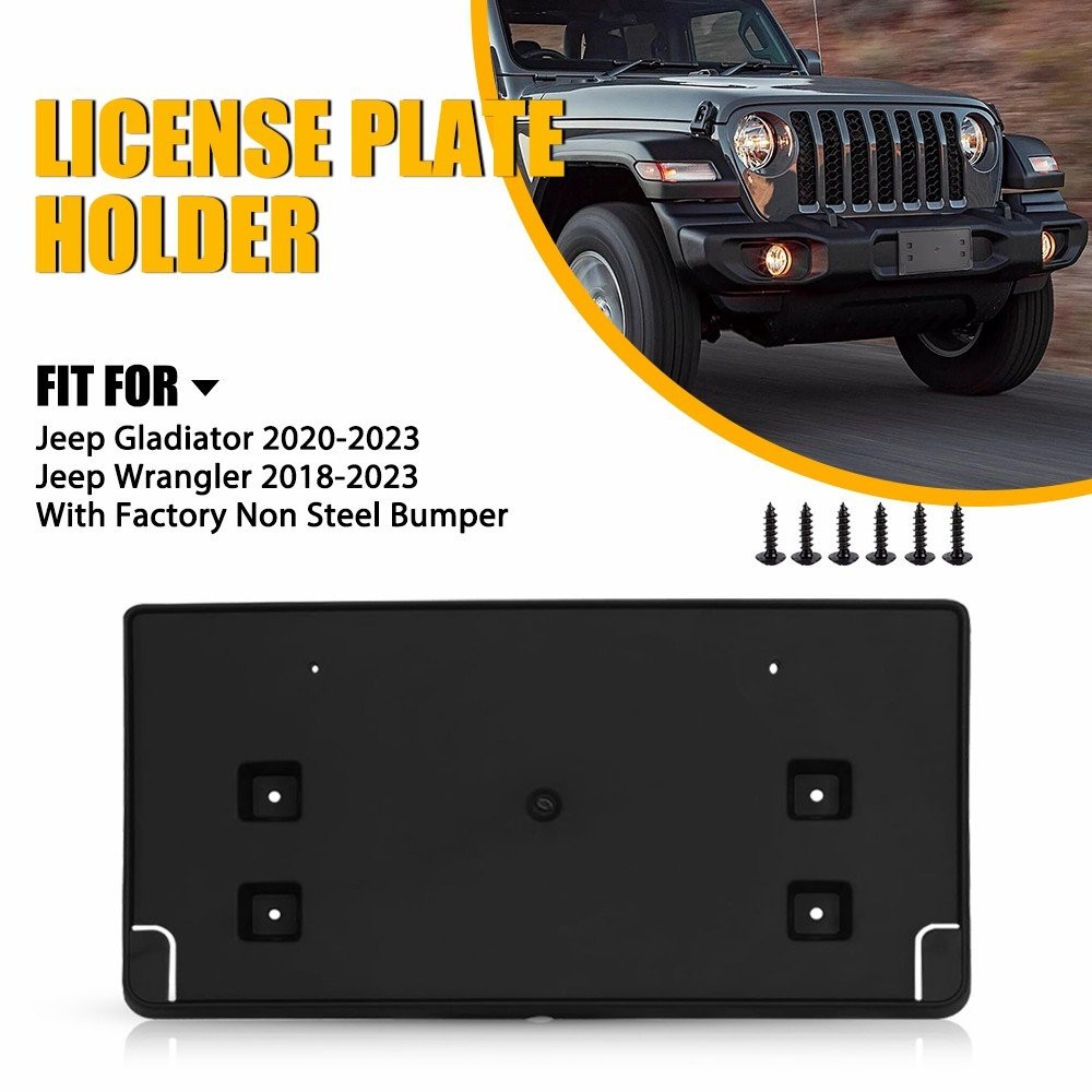 Front License Plate Bracket For Jeep 2018-2023 Gladiator Wrangler 68293738AA USA