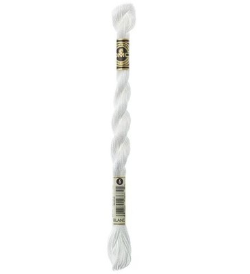 DMC Pearl Cotton Blanc White Thread - Sold by the Skein (2133075) M206.37