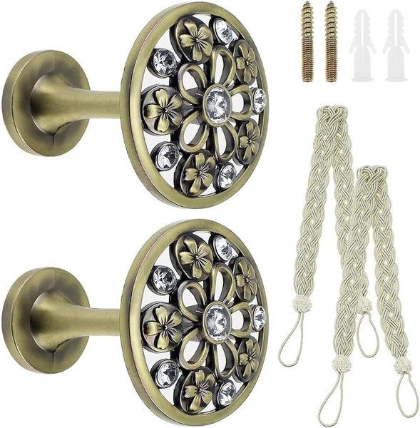 2 StüCk Vorhanghalter Raffhalter Haken Halter Metall Raffhalter Gardinehalter-image